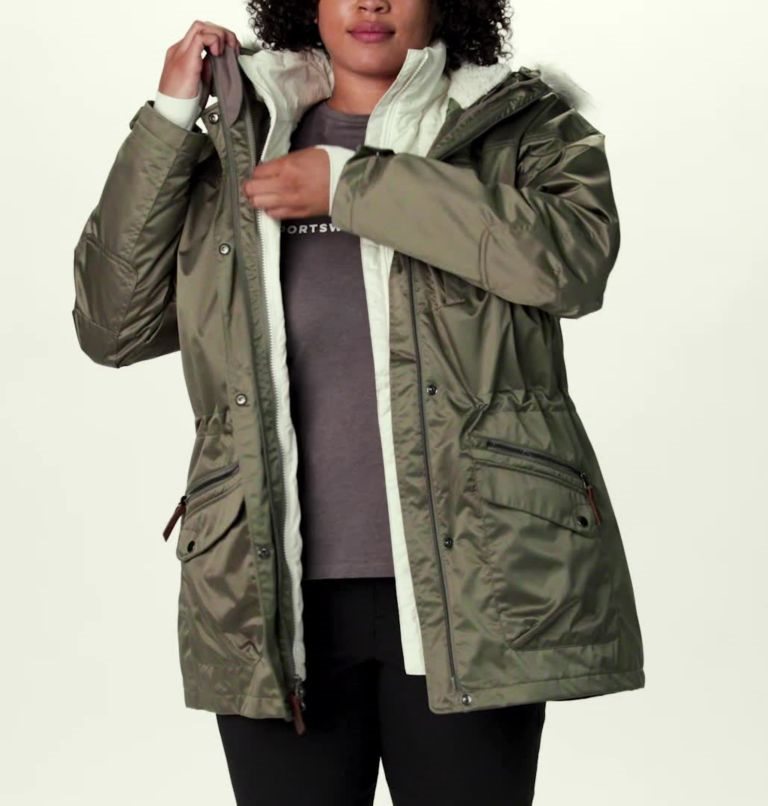 Women's Columbia Watson Lake Omni-Heat Infinity Interchange Insulated Jackets Olive | Plus Size CA-PL65A